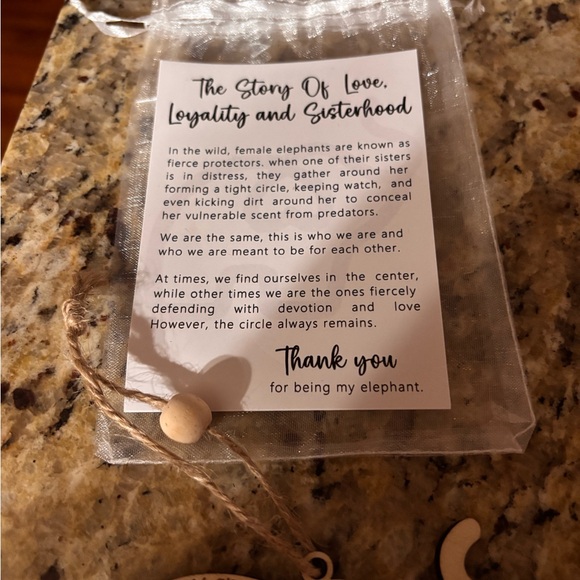 8 🆕 FRIENDSHIP SISTERHOOD ELEPHANT ORNAMENTS circle tribe best friend bestie - Picture 5 of 7